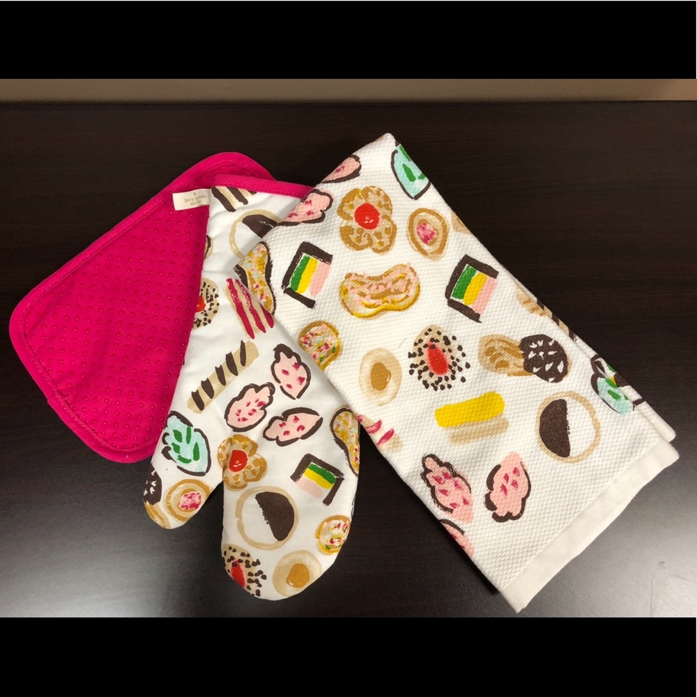 Kate Spade 3 Piece Kitchen Set - Eat Cake Design - Picture 3 of 4